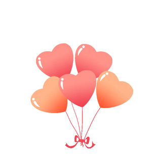 粉色心跳气球爱心元素GIF动态图心跳元素
